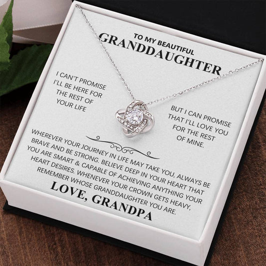 TO MY BEAUTIFUL GRANDDAUGHTER  - KNOT NECKLACE