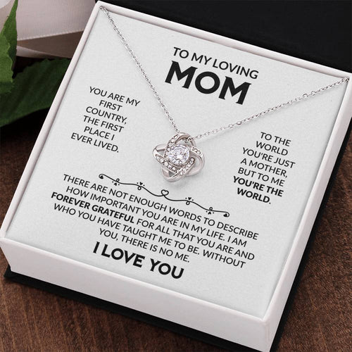 TO MY LOVING MOM - Knot Necklace