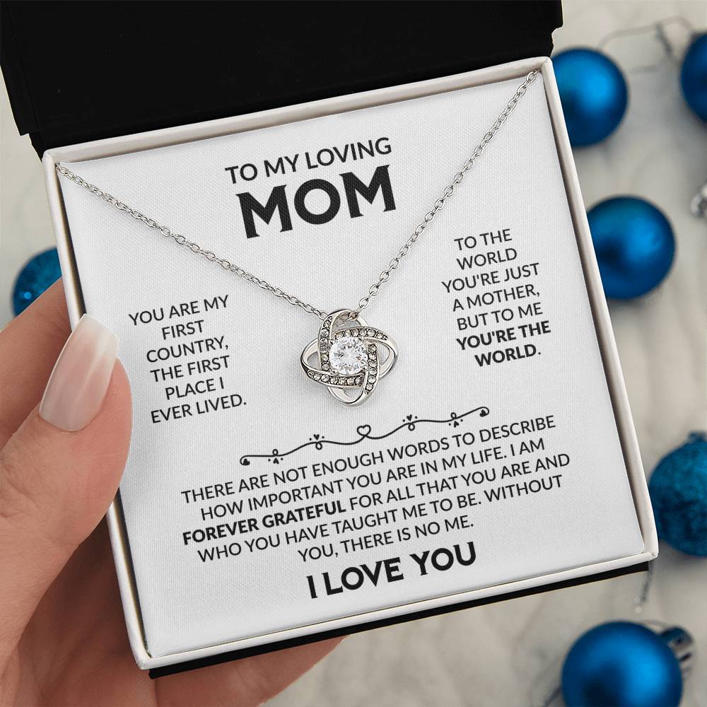TO MY LOVING MOM - Knot Necklace