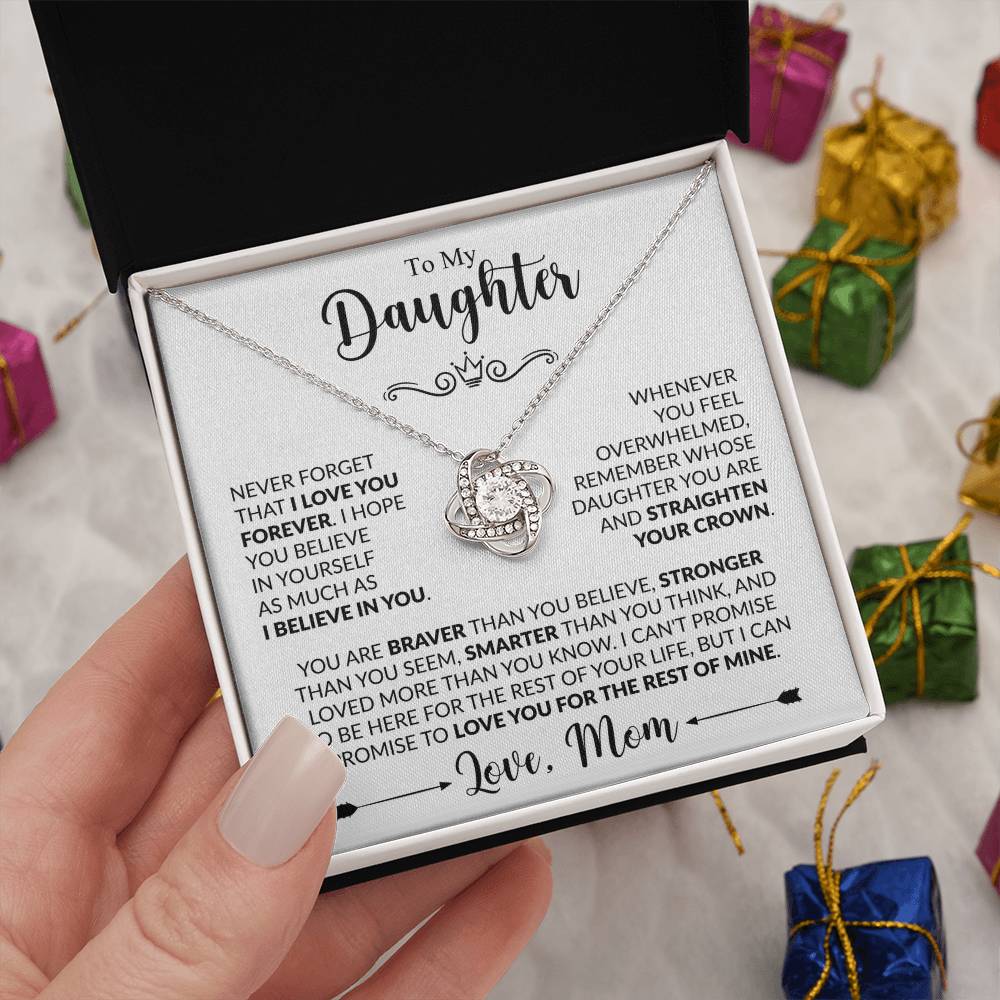 TO MY DAUGHTER - Love, Mom - KNOT NECKLACE