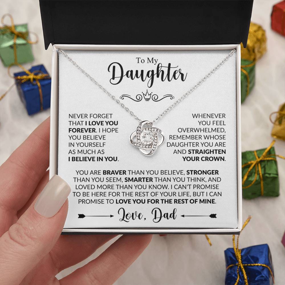 TO MY DAUGHTER - Love, Dad - KNOT NECKLACE