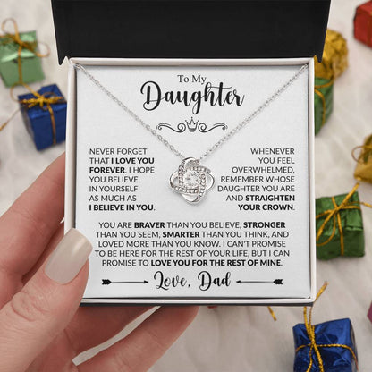 TO MY DAUGHTER - Love, Dad - KNOT NECKLACE