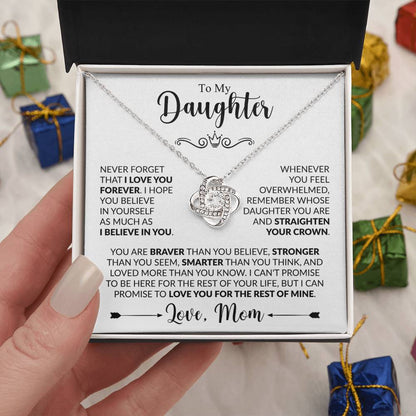 TO MY DAUGHTER - Love, Mom - KNOT NECKLACE