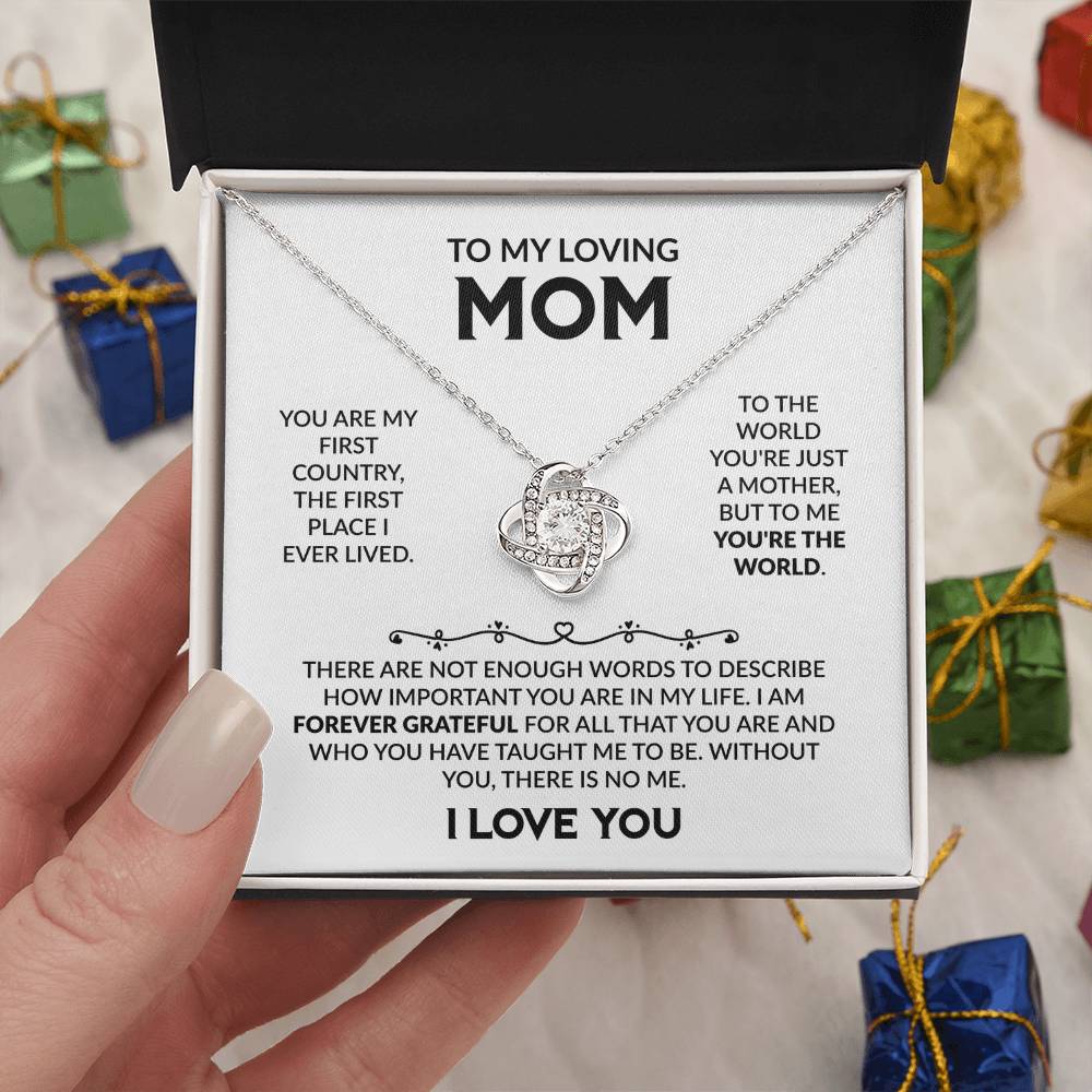 TO MY LOVING MOM - Knot Necklace