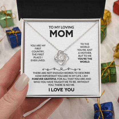 TO MY LOVING MOM - Knot Necklace