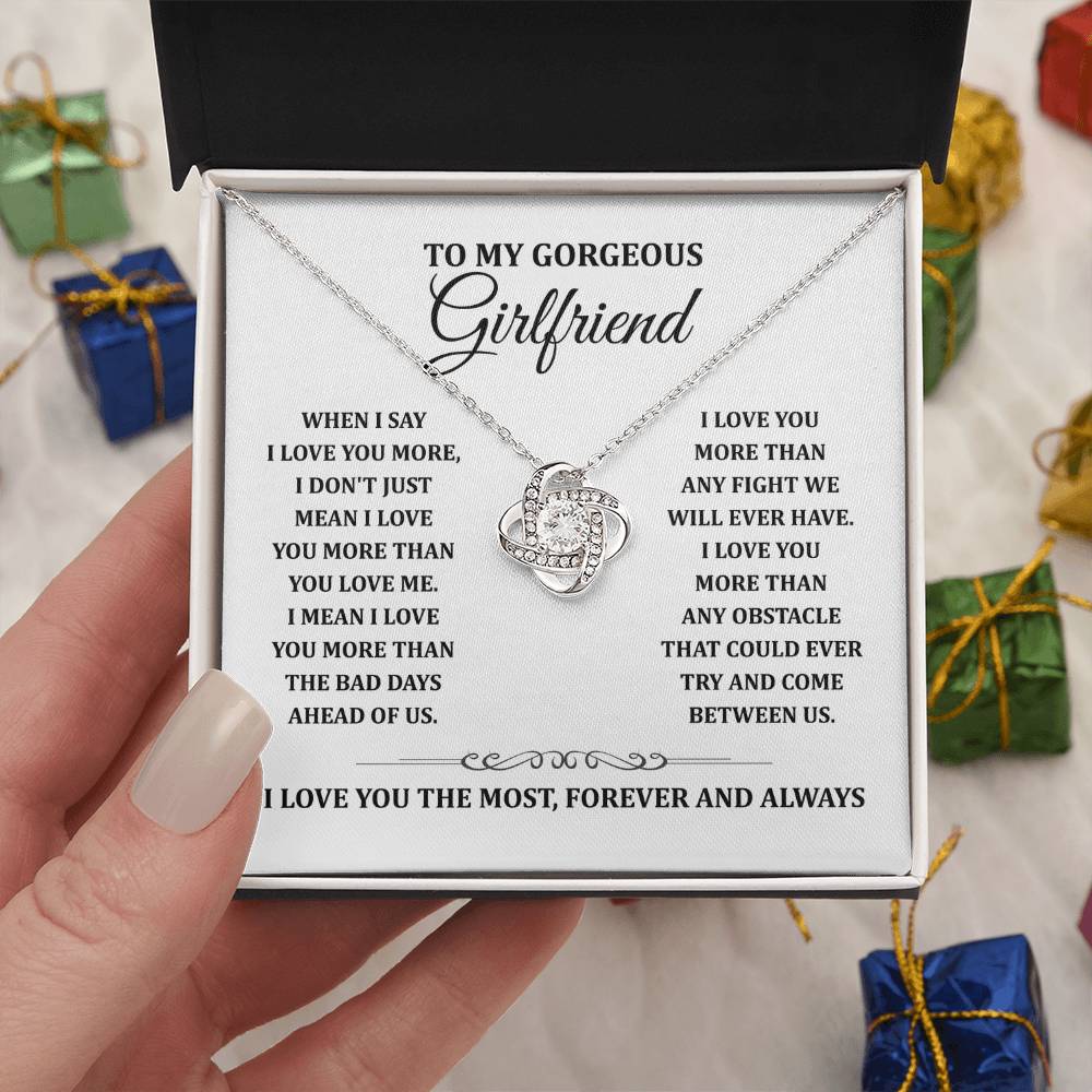 TO MY GORGEOUS GIRLFRIEND - Knot Necklace