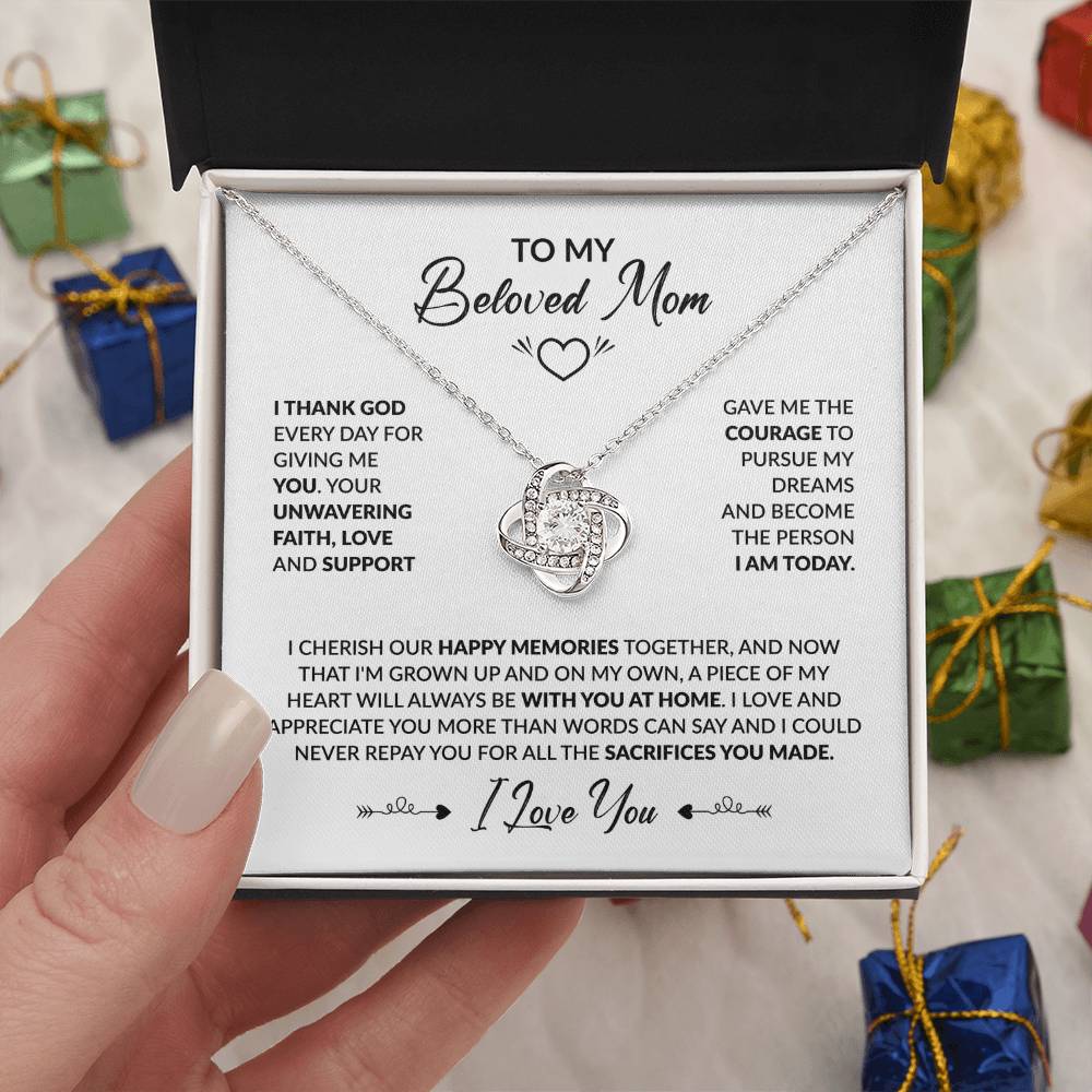 TO MY BELOVED MOM - Knot Necklace