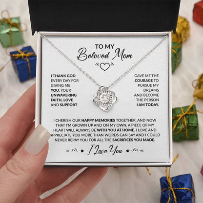 TO MY BELOVED MOM - Knot Necklace
