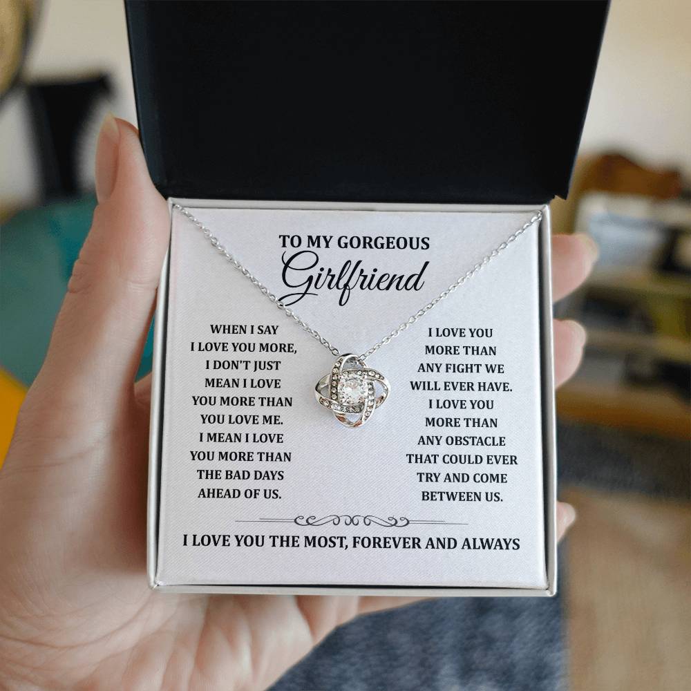 TO MY GORGEOUS GIRLFRIEND - Knot Necklace