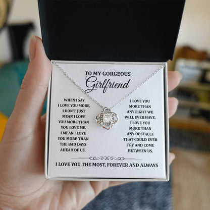 TO MY GORGEOUS GIRLFRIEND - Knot Necklace