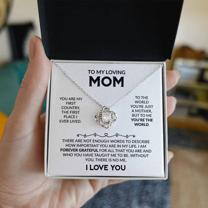 TO MY LOVING MOM - Knot Necklace