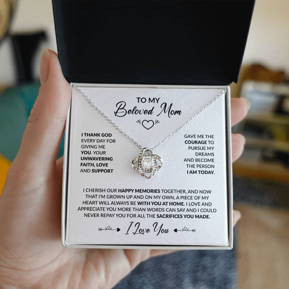 TO MY BELOVED MOM - Knot Necklace