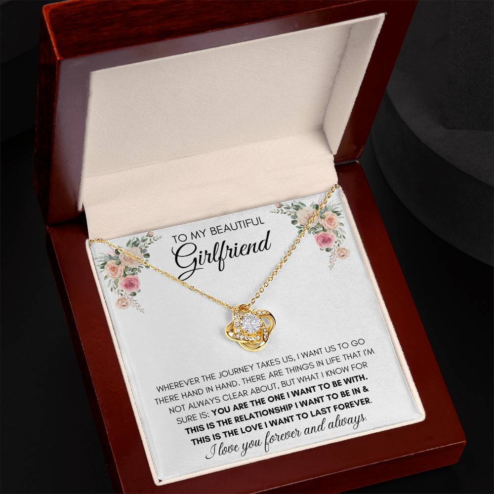 To My Beautiful Girlfriend - Knot Necklace
