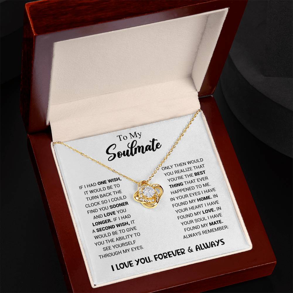 To My Soulmate - Knot Necklace