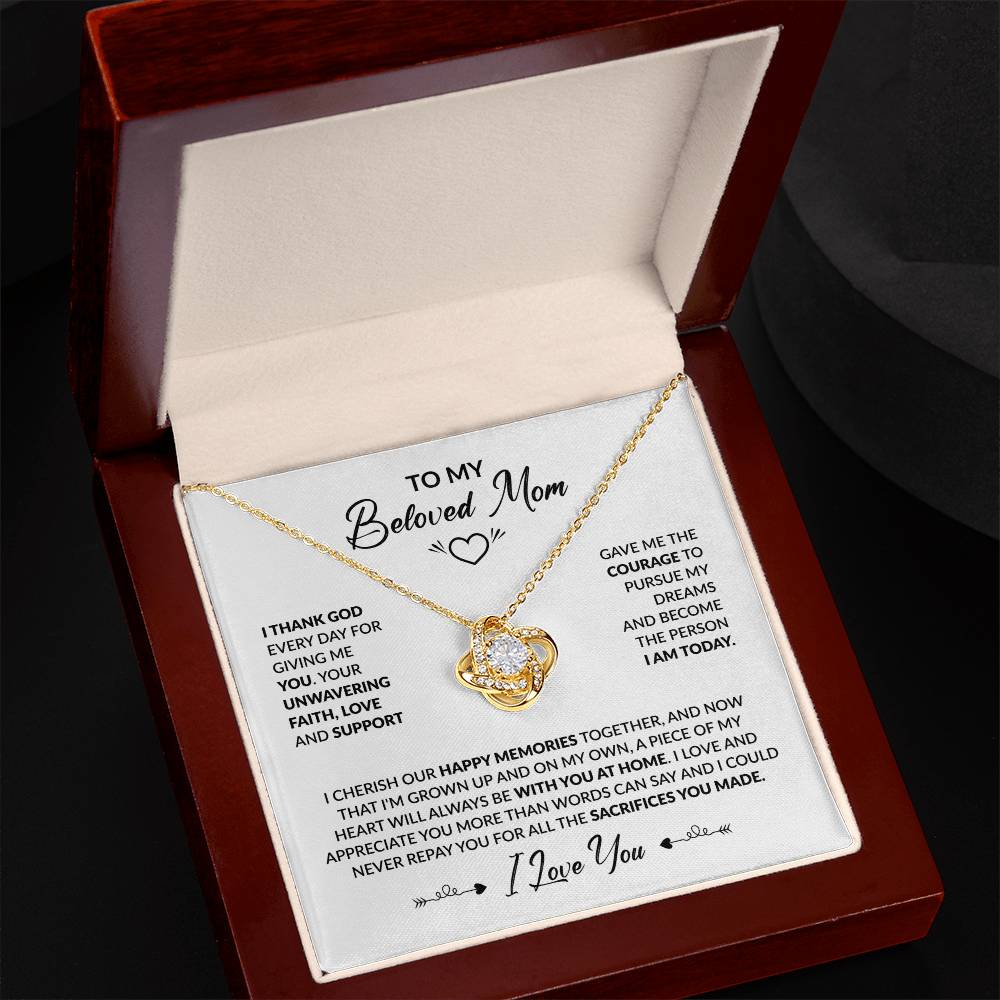 TO MY BELOVED MOM - Knot Necklace