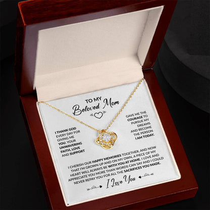 TO MY BELOVED MOM - Knot Necklace