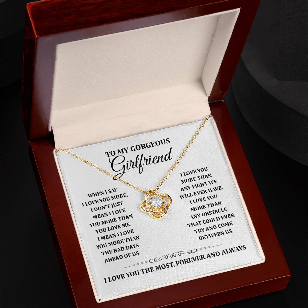 TO MY GORGEOUS GIRLFRIEND - Knot Necklace
