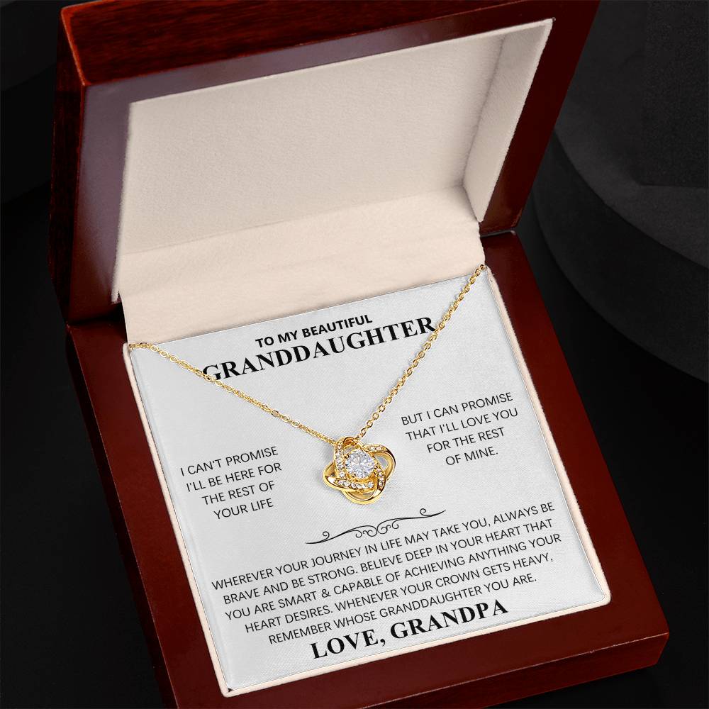 TO MY BEAUTIFUL GRANDDAUGHTER  - KNOT NECKLACE