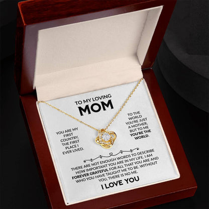 TO MY LOVING MOM - Knot Necklace