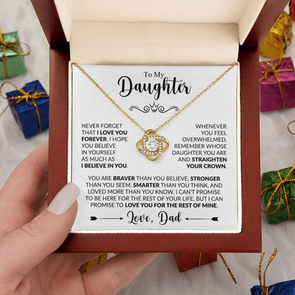TO MY DAUGHTER - Love, Dad - KNOT NECKLACE