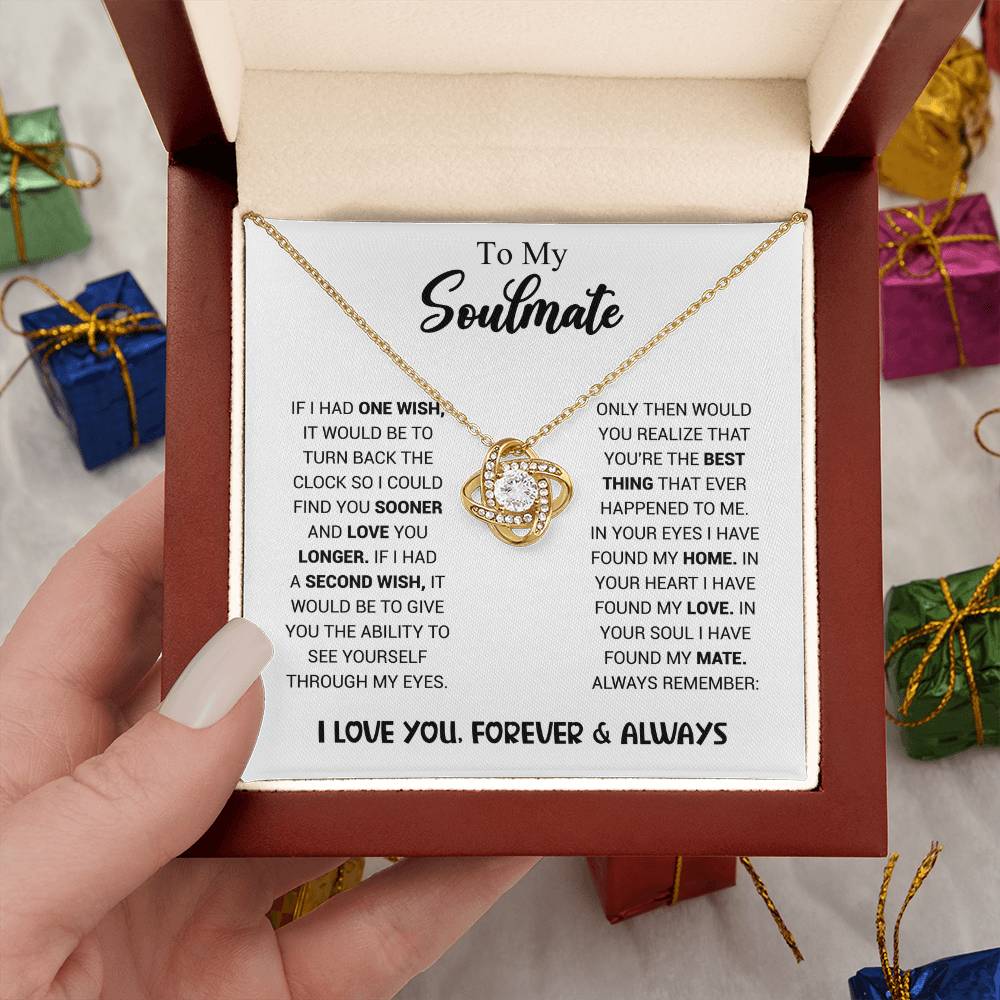To My Soulmate - Knot Necklace