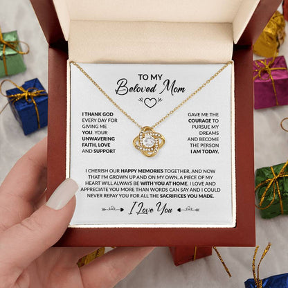 TO MY BELOVED MOM - Knot Necklace