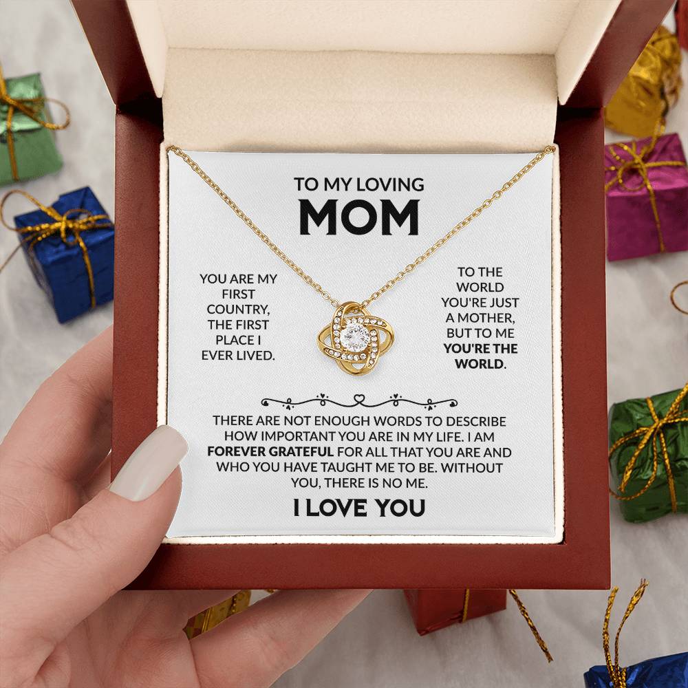 TO MY LOVING MOM - Knot Necklace