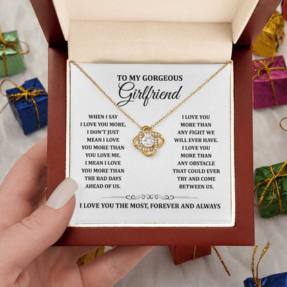 TO MY GORGEOUS GIRLFRIEND - Knot Necklace