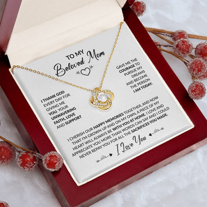 TO MY BELOVED MOM - Knot Necklace