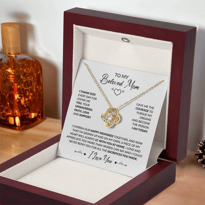 TO MY BELOVED MOM - Knot Necklace