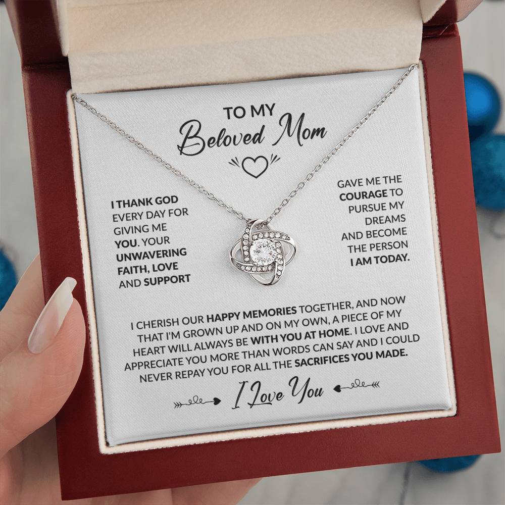 TO MY BELOVED MOM - Knot Necklace