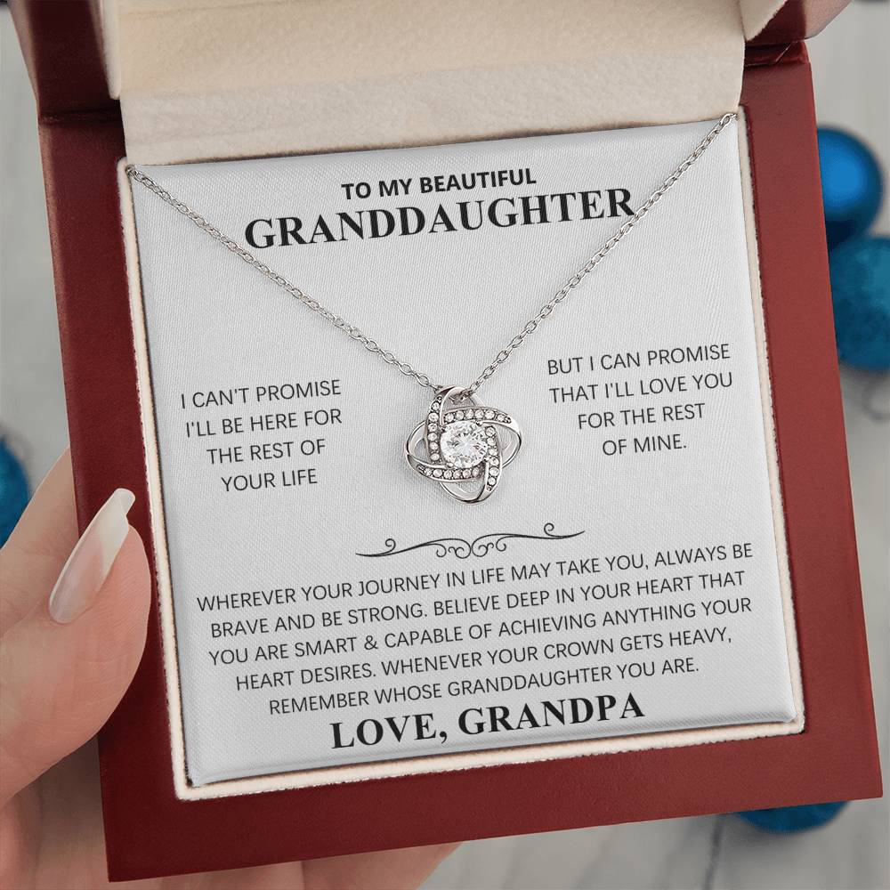TO MY BEAUTIFUL GRANDDAUGHTER  - KNOT NECKLACE