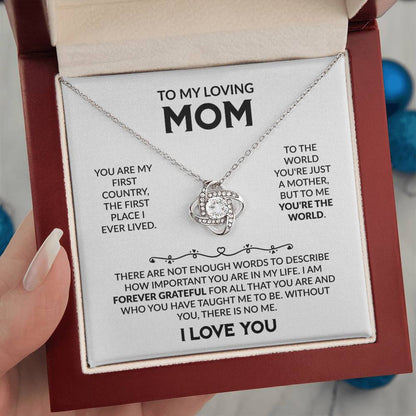 TO MY LOVING MOM - Knot Necklace