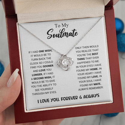 To My Soulmate - Knot Necklace