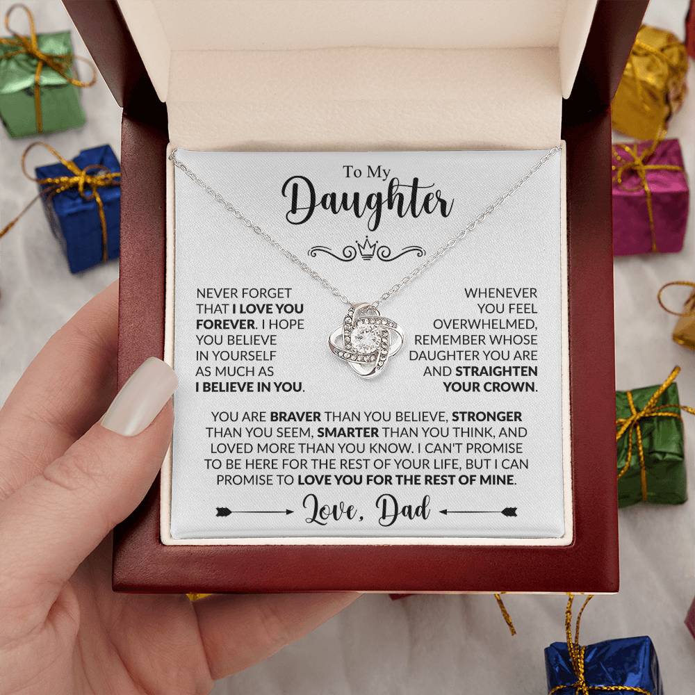 TO MY DAUGHTER - Love, Dad - KNOT NECKLACE