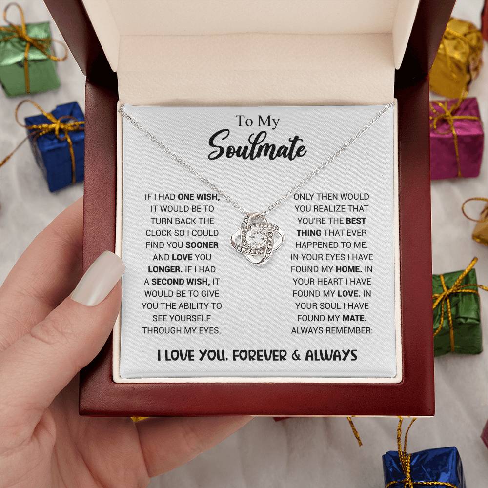 To My Soulmate - Knot Necklace