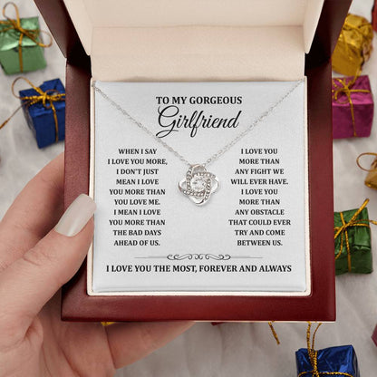 TO MY GORGEOUS GIRLFRIEND - Knot Necklace