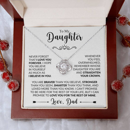 TO MY DAUGHTER - Love, Dad - KNOT NECKLACE
