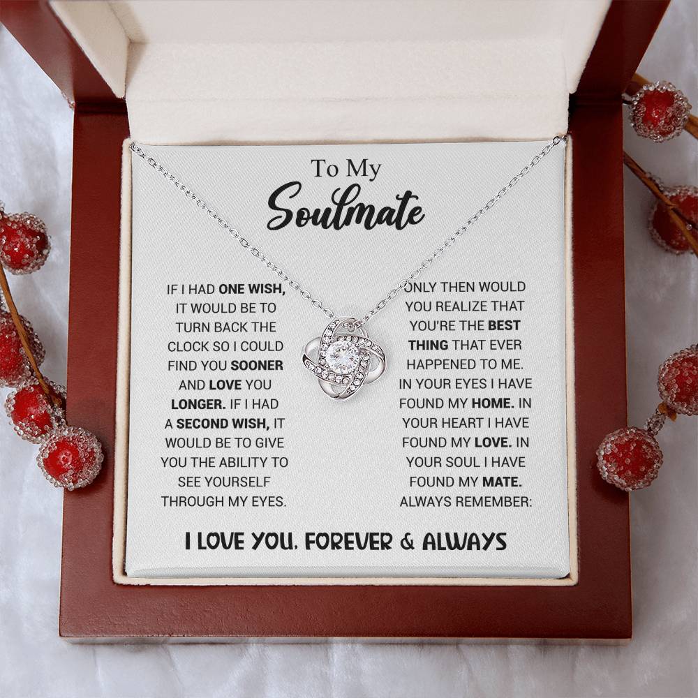 To My Soulmate - Knot Necklace