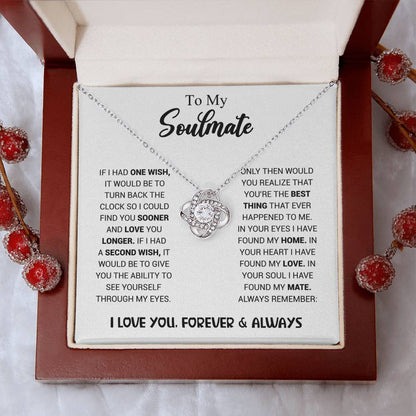 To My Soulmate - Knot Necklace