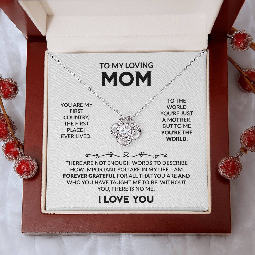 TO MY LOVING MOM - Knot Necklace