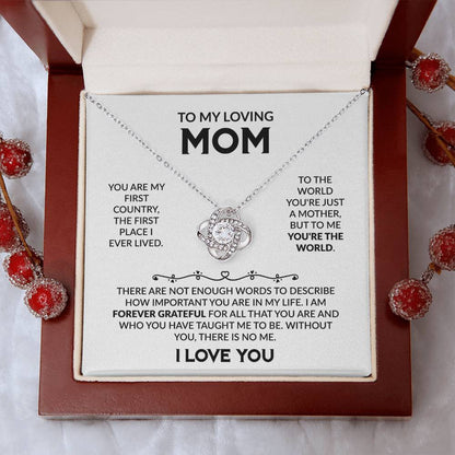 TO MY LOVING MOM - Knot Necklace