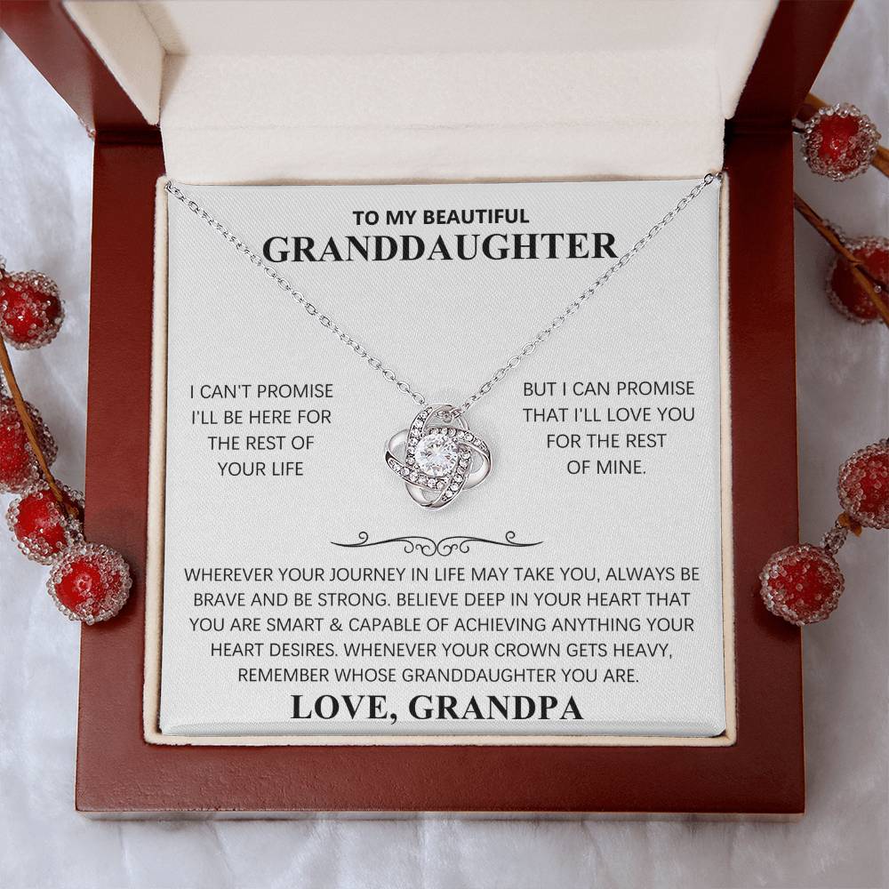 TO MY BEAUTIFUL GRANDDAUGHTER  - KNOT NECKLACE