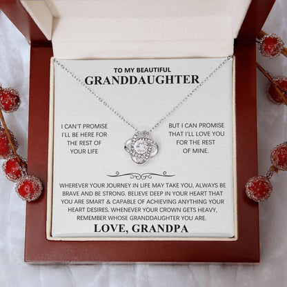TO MY BEAUTIFUL GRANDDAUGHTER  - KNOT NECKLACE