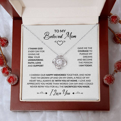 TO MY BELOVED MOM - Knot Necklace