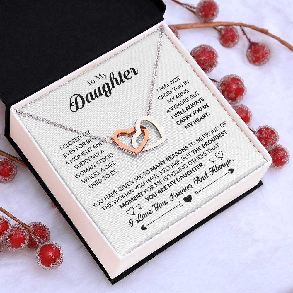 YOU ARE MY DAUGHTER- INTERLOCKING HEARTS