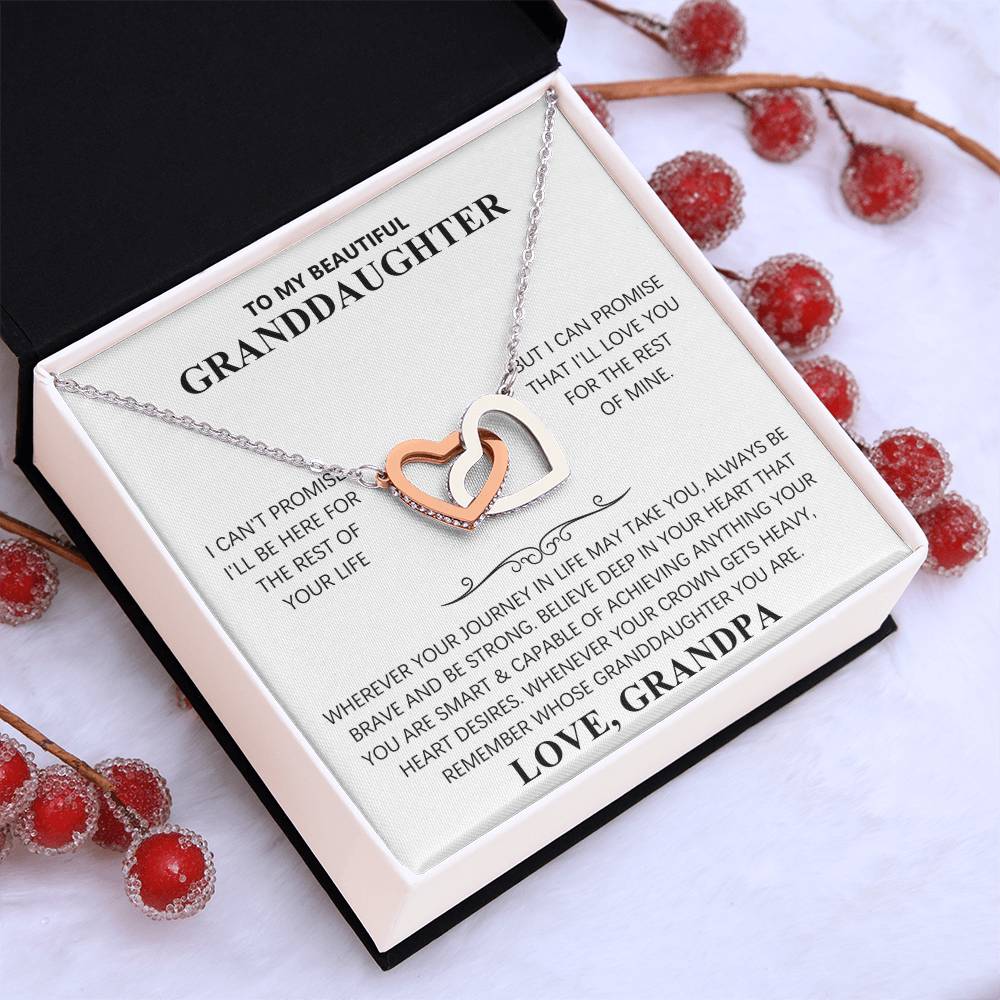 TO MY BEAUTIFUL GRANDDAUGHTER  - INTERLOCKING HEARTS