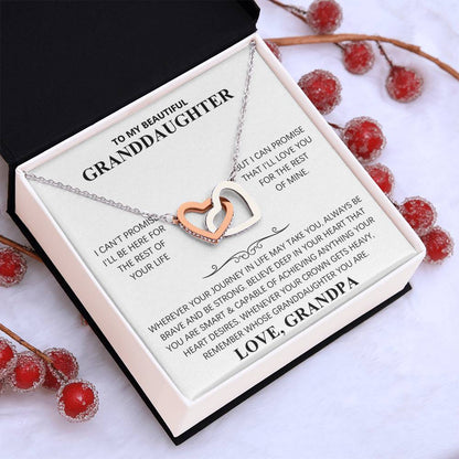 TO MY BEAUTIFUL GRANDDAUGHTER  - INTERLOCKING HEARTS