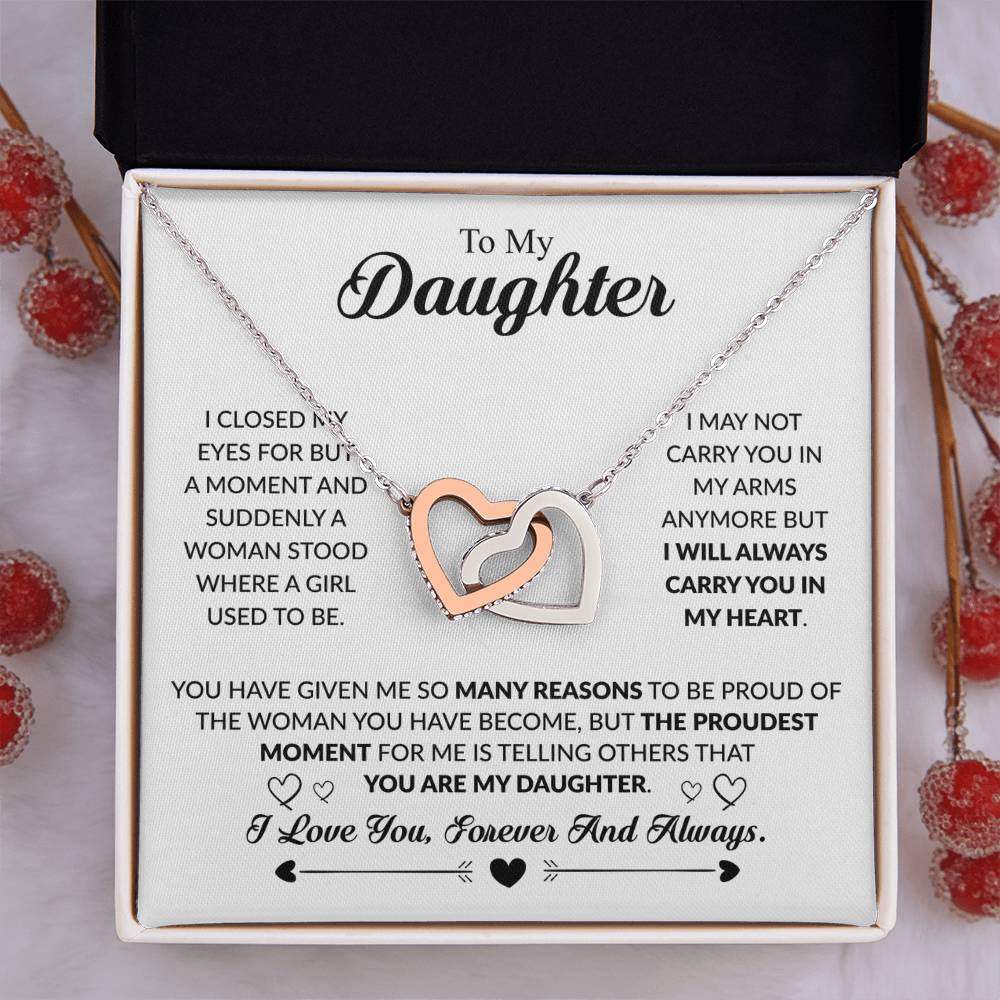 YOU ARE MY DAUGHTER- INTERLOCKING HEARTS
