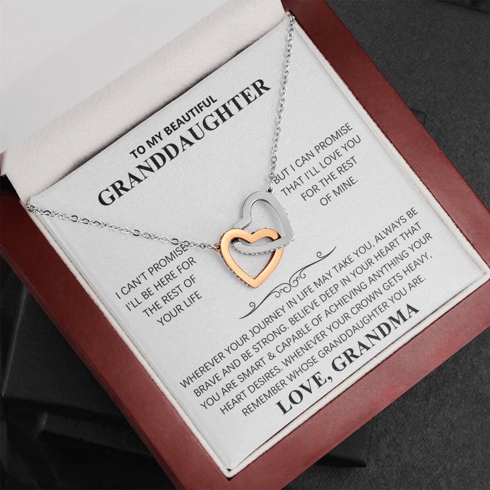 TO MY BEAUTIFUL GRANDDAUGHTER - INTERLOCKING HEARTS
